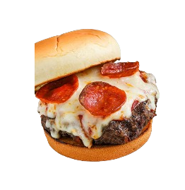 Half Pounder Beef Burger With Pepperoni 