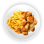 Chicken Tikka Kebab & Fries 