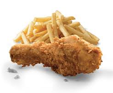 1pc Chicken With Fries 